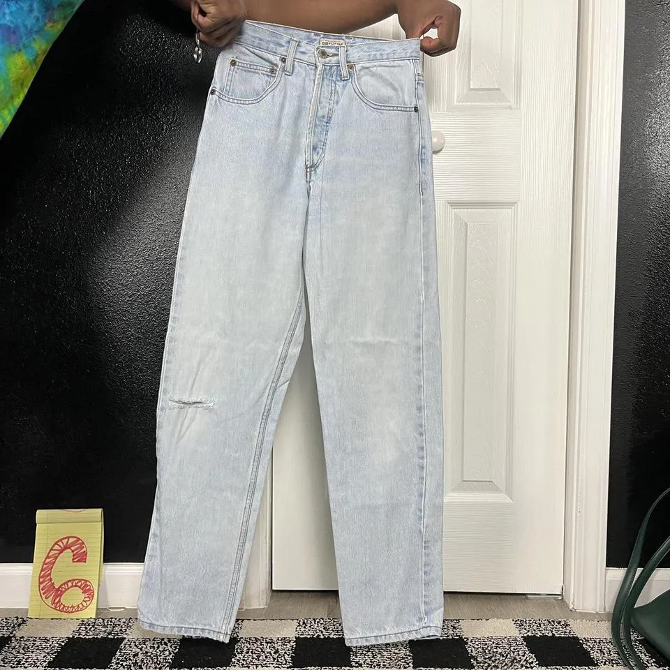 Guess Men's White and Blue Jeans