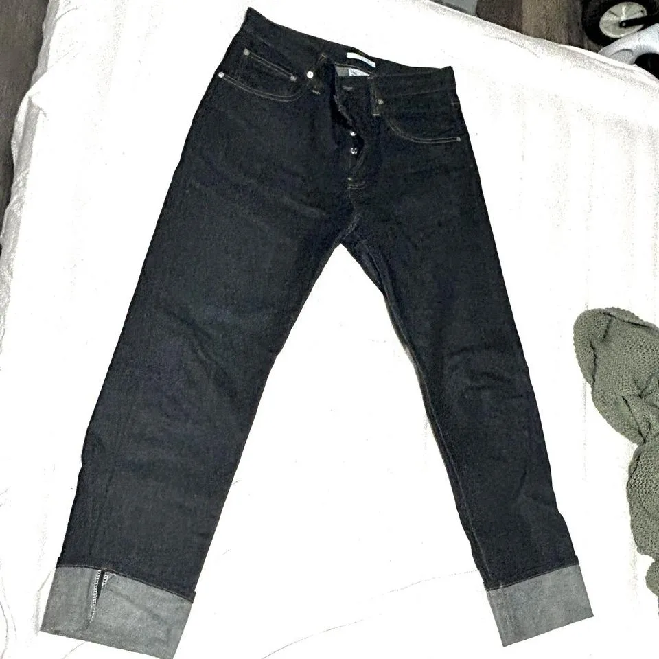 Helmut Lang Men's Navy and Blue Jeans