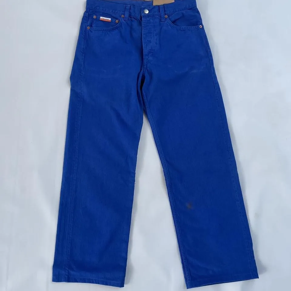 Heron Preston Men's Blue and Orange Jeans