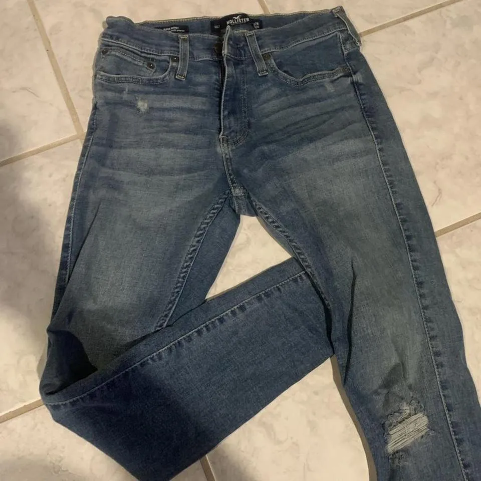 Hollister Co. Men's Blue and Navy Jeans