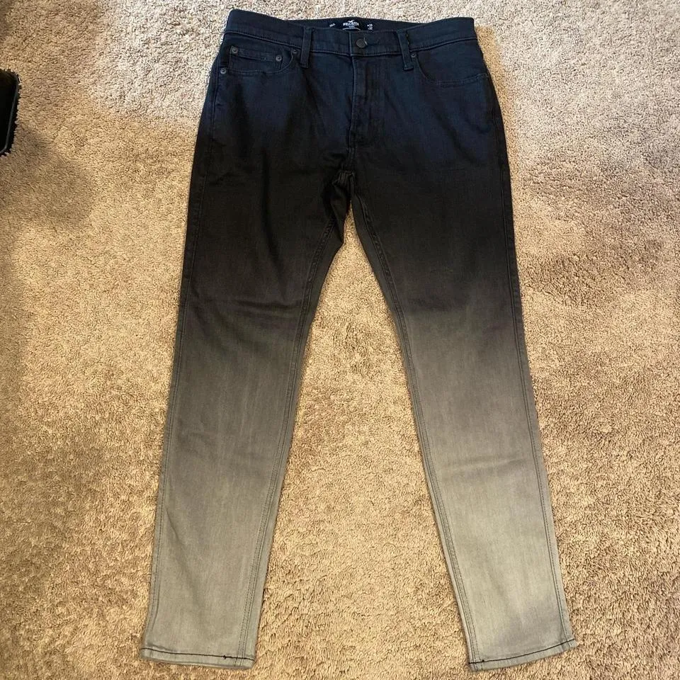 Hollister Co. Men's Black and Grey Jeans