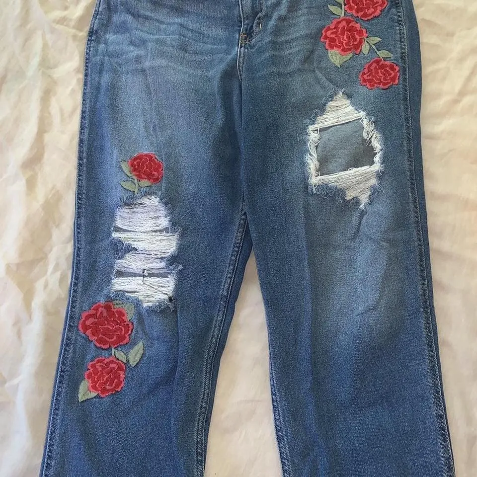 Hollister Co. Men's Blue and Red Jeans