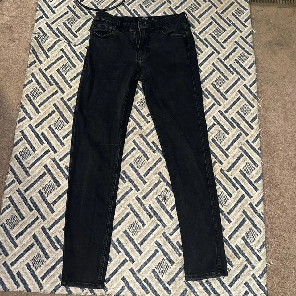 Hollister Co. Men's Black and Grey Jeans