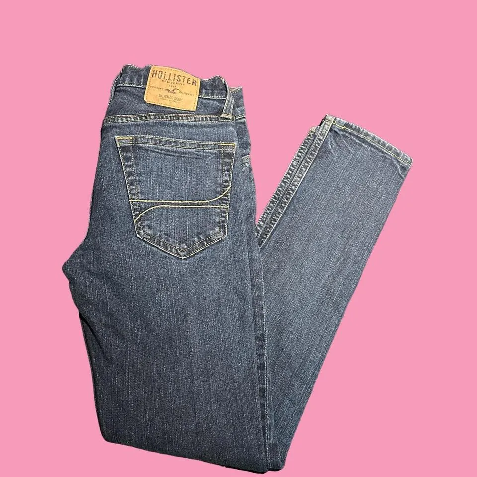 Hollister Co. Men's Blue and Navy Jeans