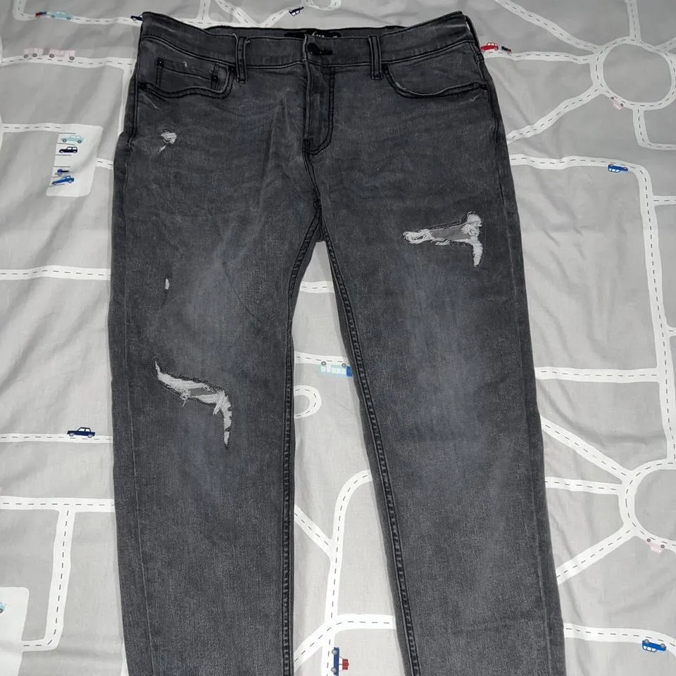 Hollister Co. Men's Black and White Jeans