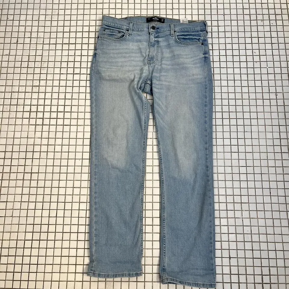 Hollister Co. Men's Blue and White Jeans
