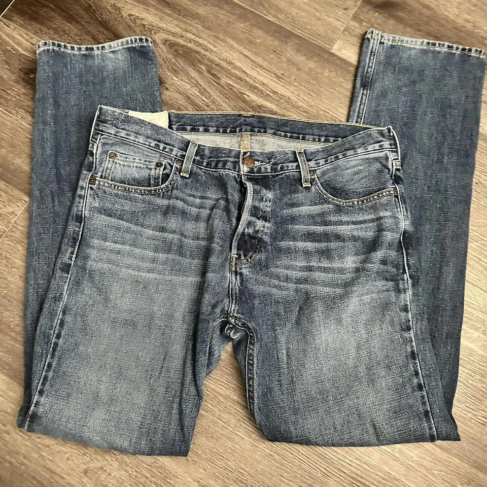Hollister Co. Men's Blue and Navy Jeans