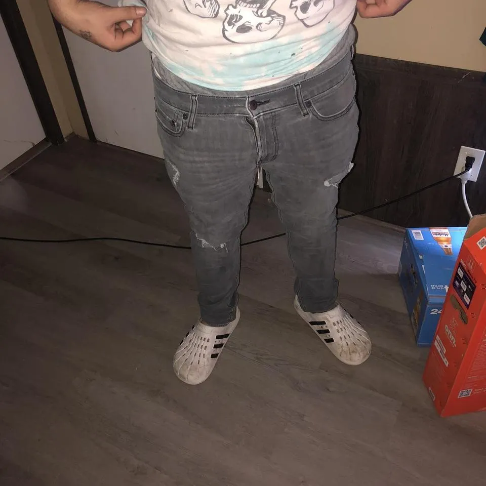 Hollister Co. Men's Black and Grey Jeans