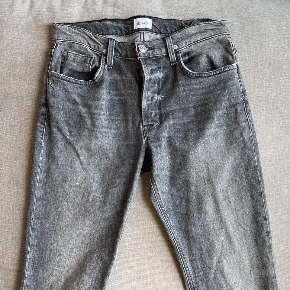 Hudson Men's Grey and Black Jeans