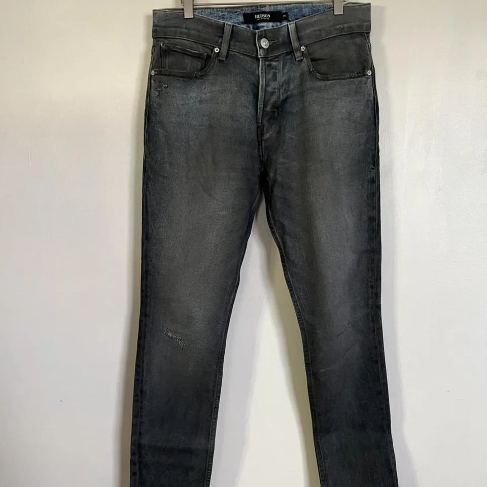 Hudson Men's Grey and Black Jeans