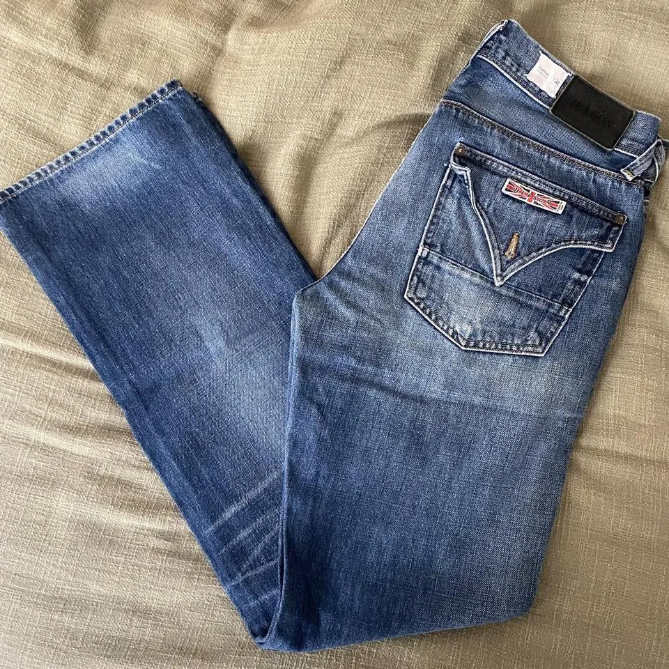 Hudson Men's Blue and Navy Jeans