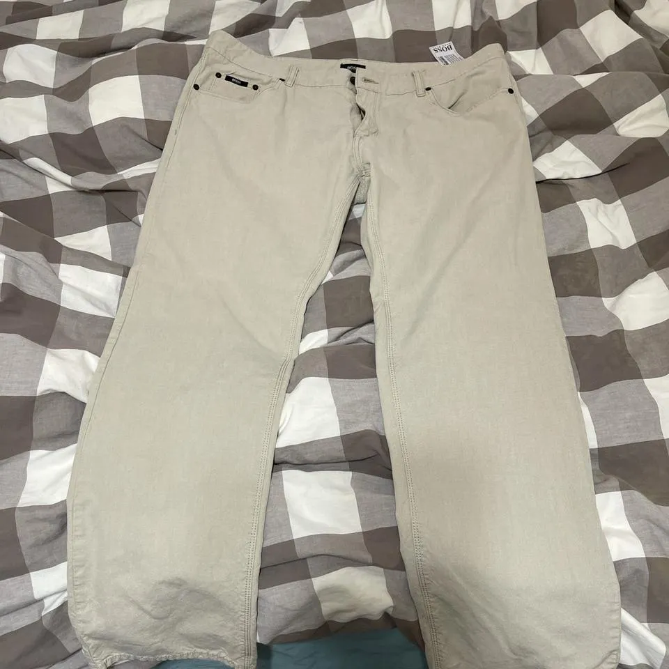 Hugo Boss Men's Tan and Cream Jeans