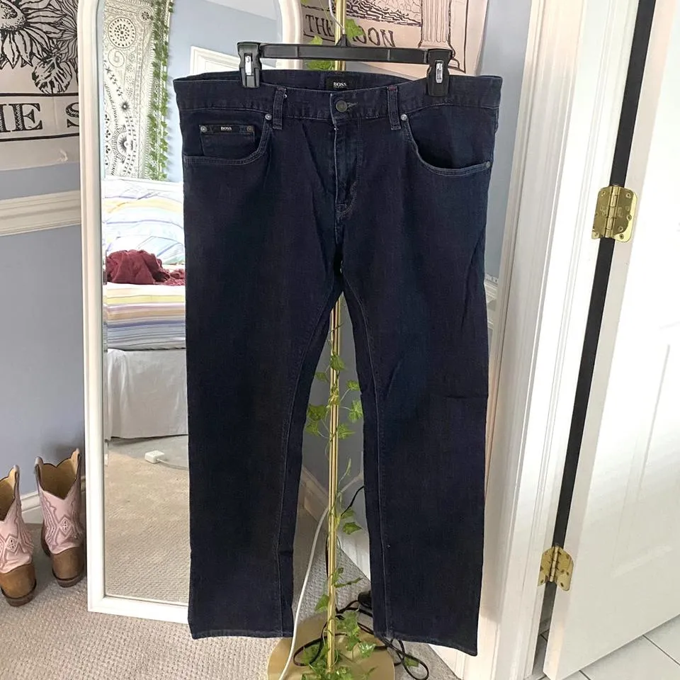 Hugo Boss Men's Navy and Blue Jeans