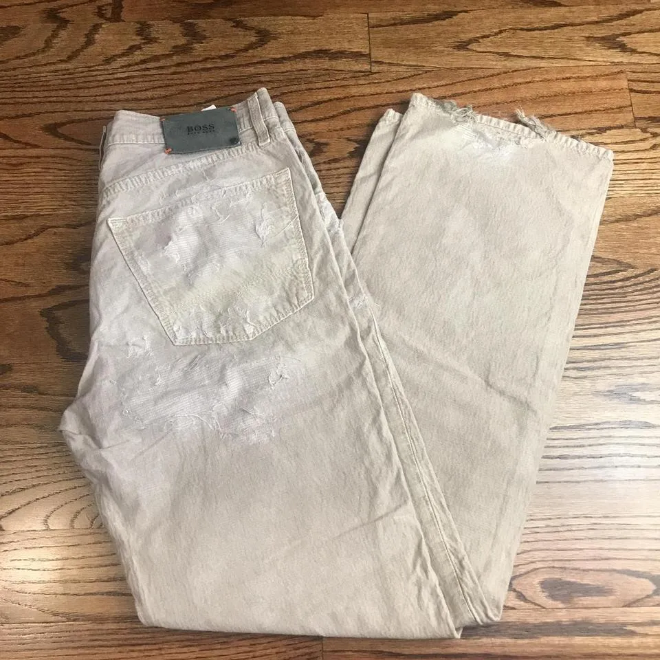 Hugo Boss Men's Cream Jeans
