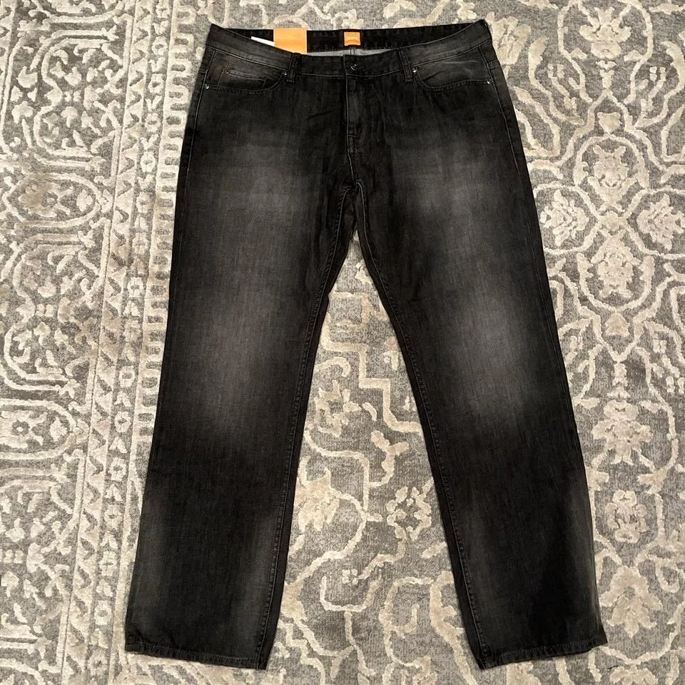 Hugo Boss Men's Black and Grey Jeans