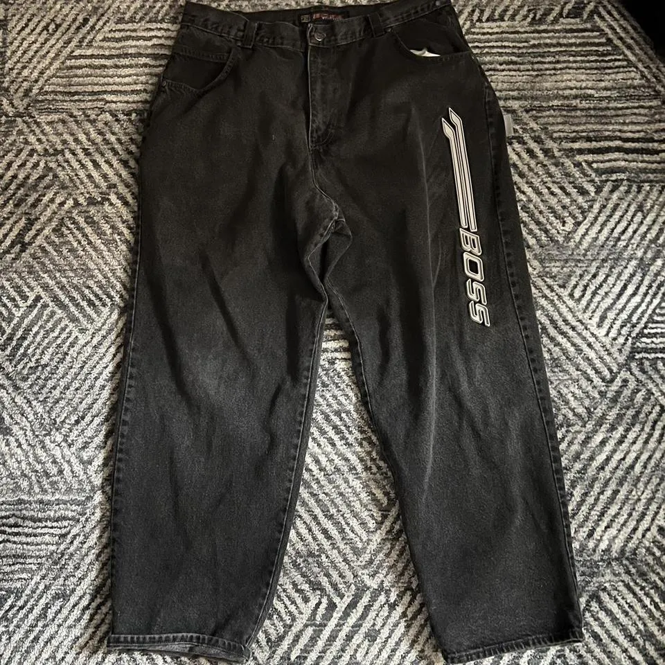 Hugo Boss Men's Black and Grey Jeans