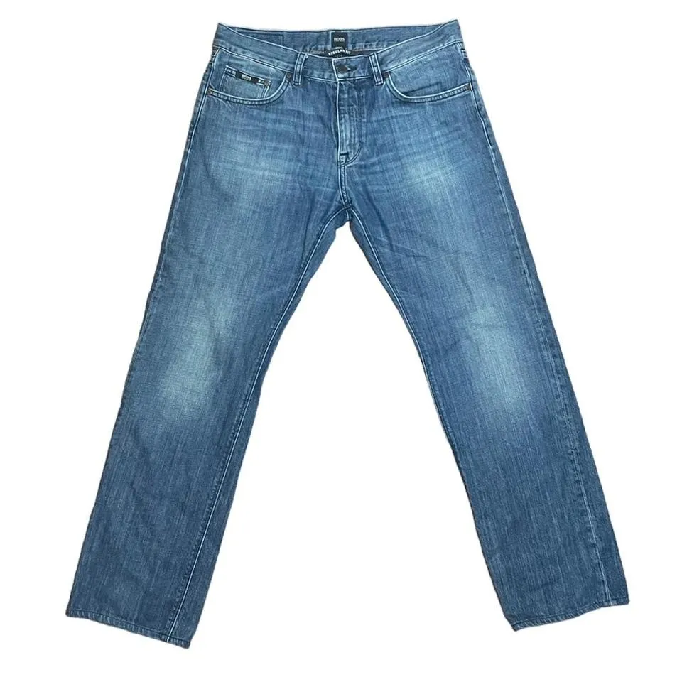 Hugo Boss Men's Blue and Navy Jeans