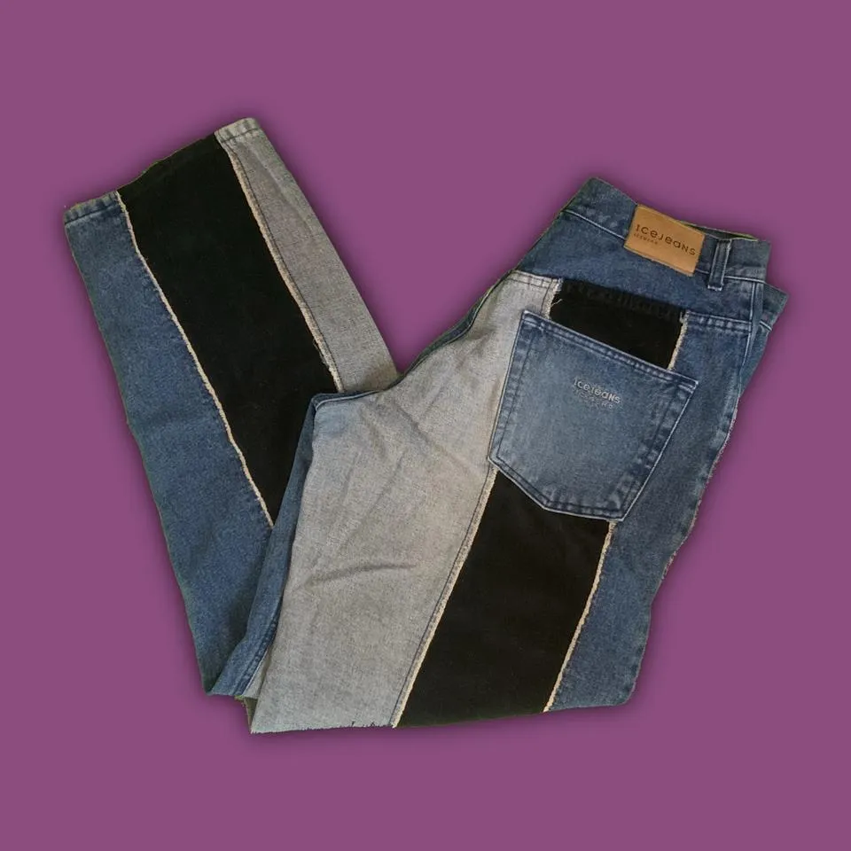Iceberg  Men's Black and Khaki Jeans