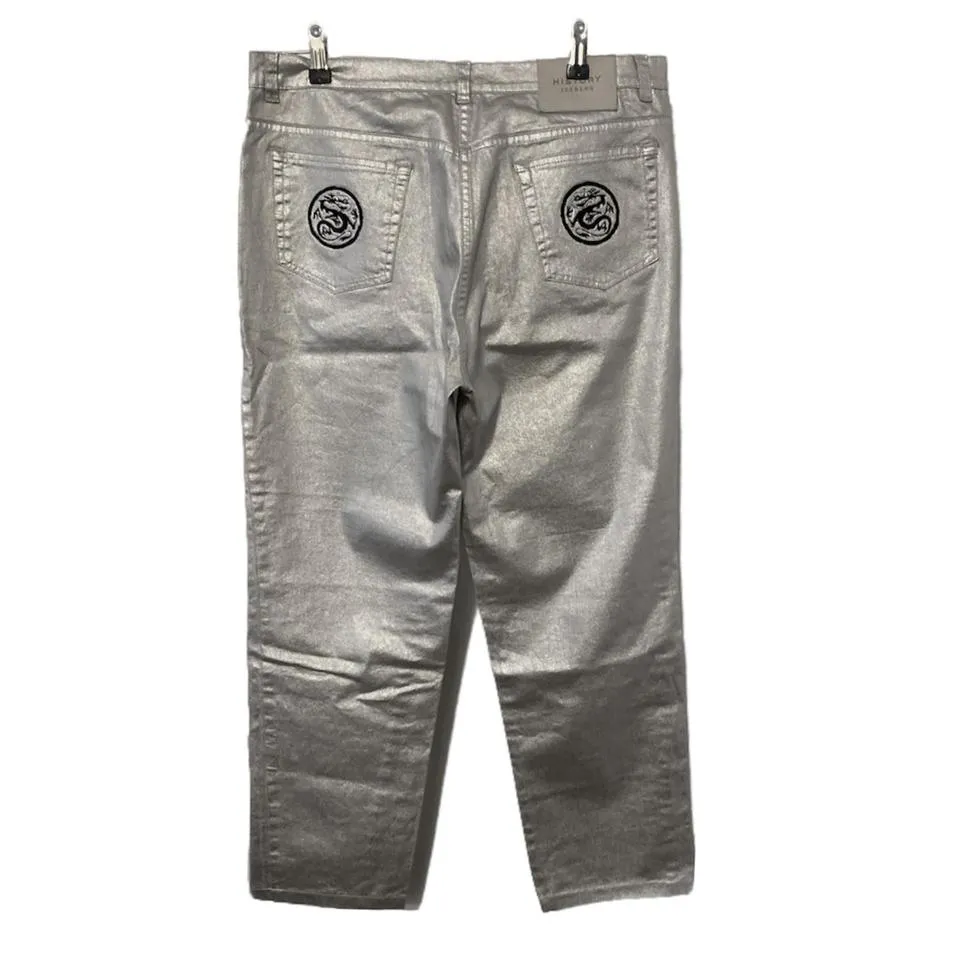 Iceberg  Men's Silver and Black Jeans