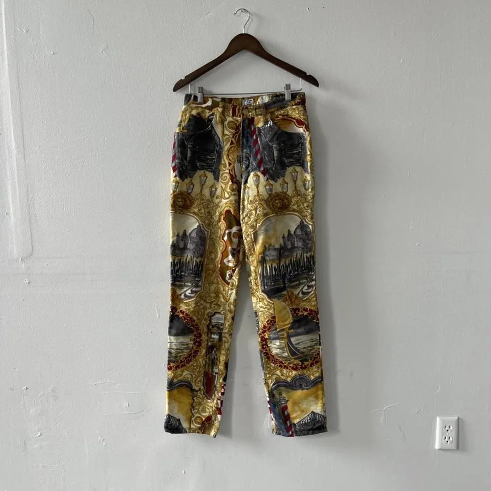 Iceberg  Men's Yellow and Brown Jeans
