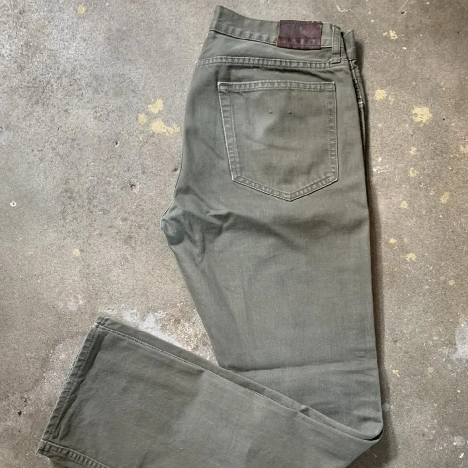 J.Crew Men's Green and Brown Jeans