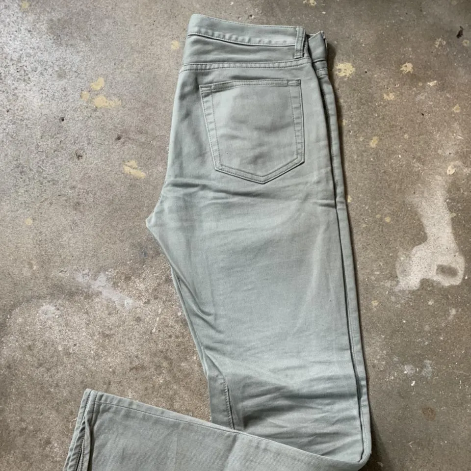 J.Crew Men's Green and Silver Jeans