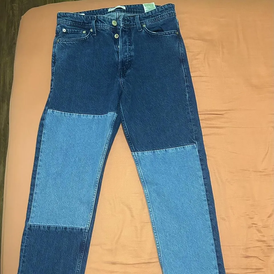 Jack & Jones Men's Blue and Navy Jeans