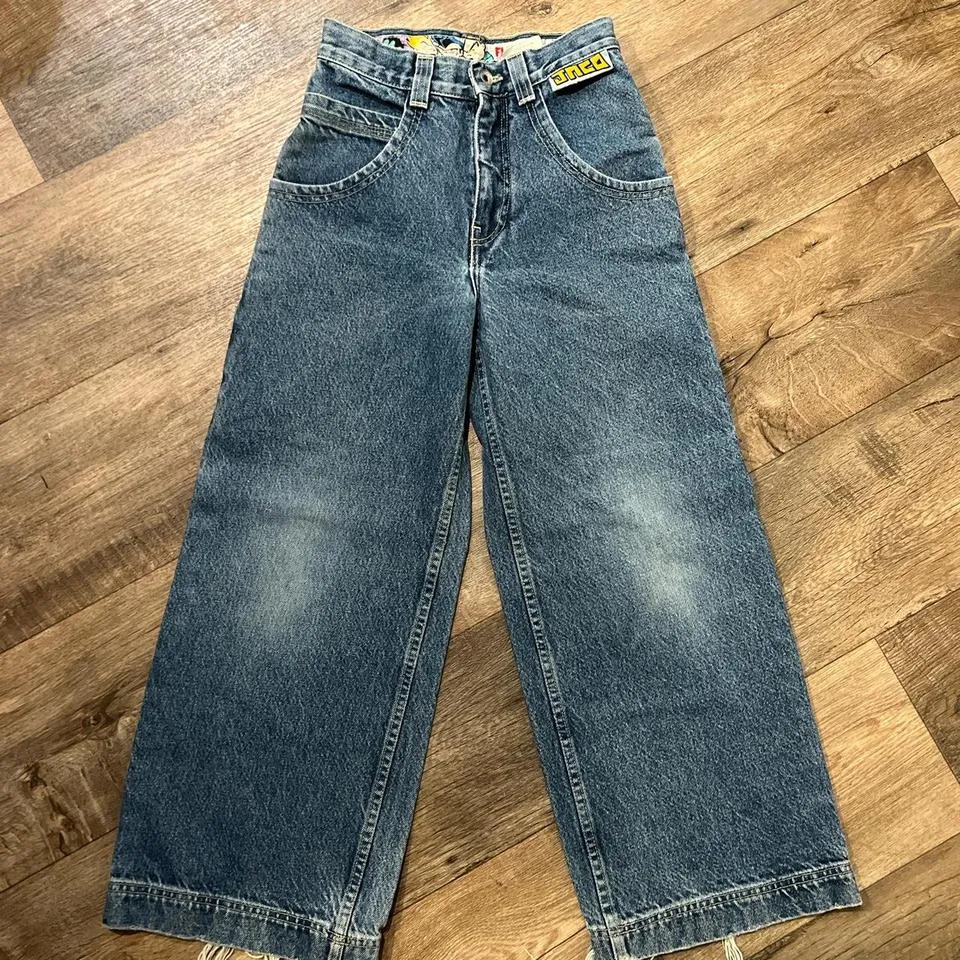 JNCO Men's Grey and Orange Jeans
