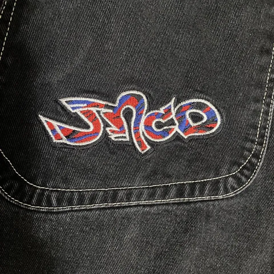 JNCO Men's Black and Red Jeans