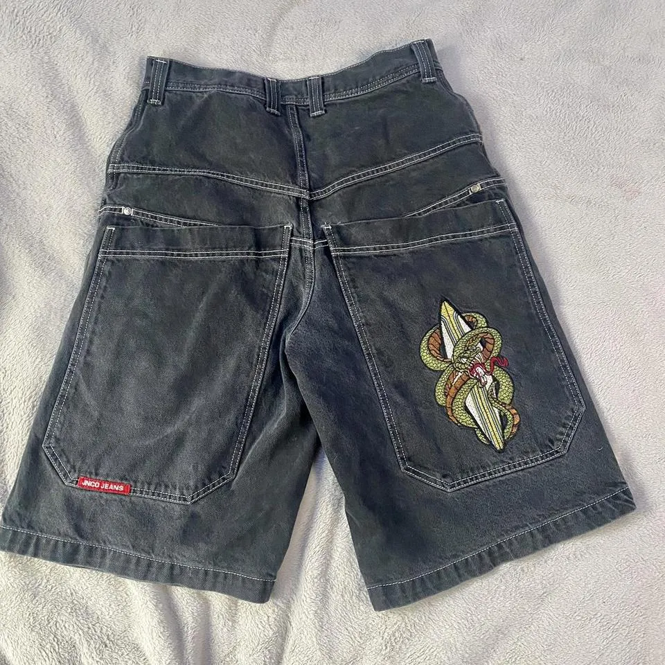 JNCO Men's Black and Grey Jeans
