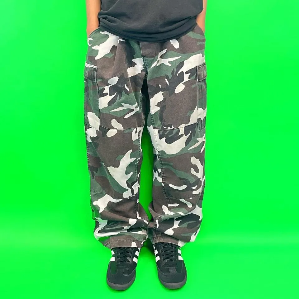 JNCO Men's Green and Cream Jeans