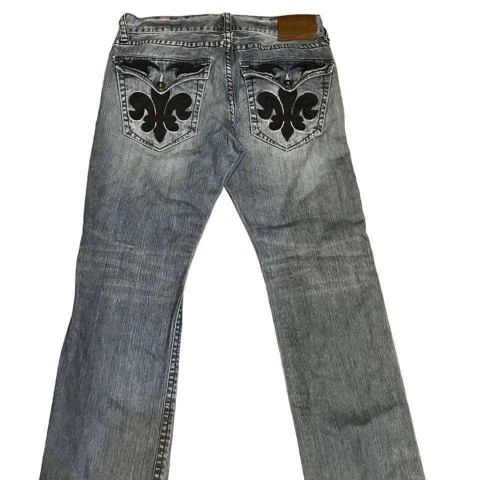 JNCO Men's Blue and Black Jeans