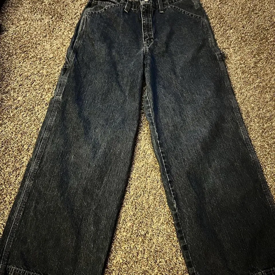 JNCO Men's Black and Blue Jeans