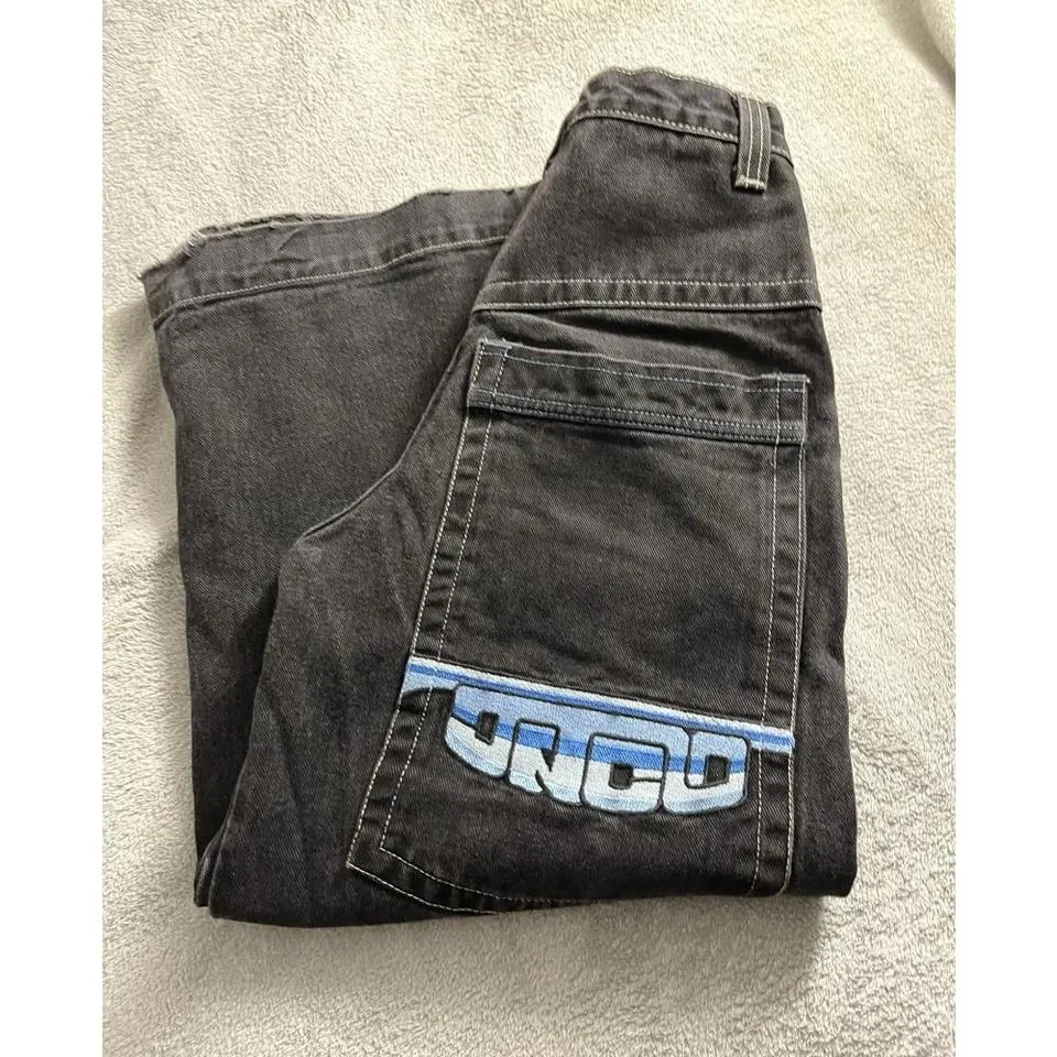 JNCO Men's Black and Blue Jeans