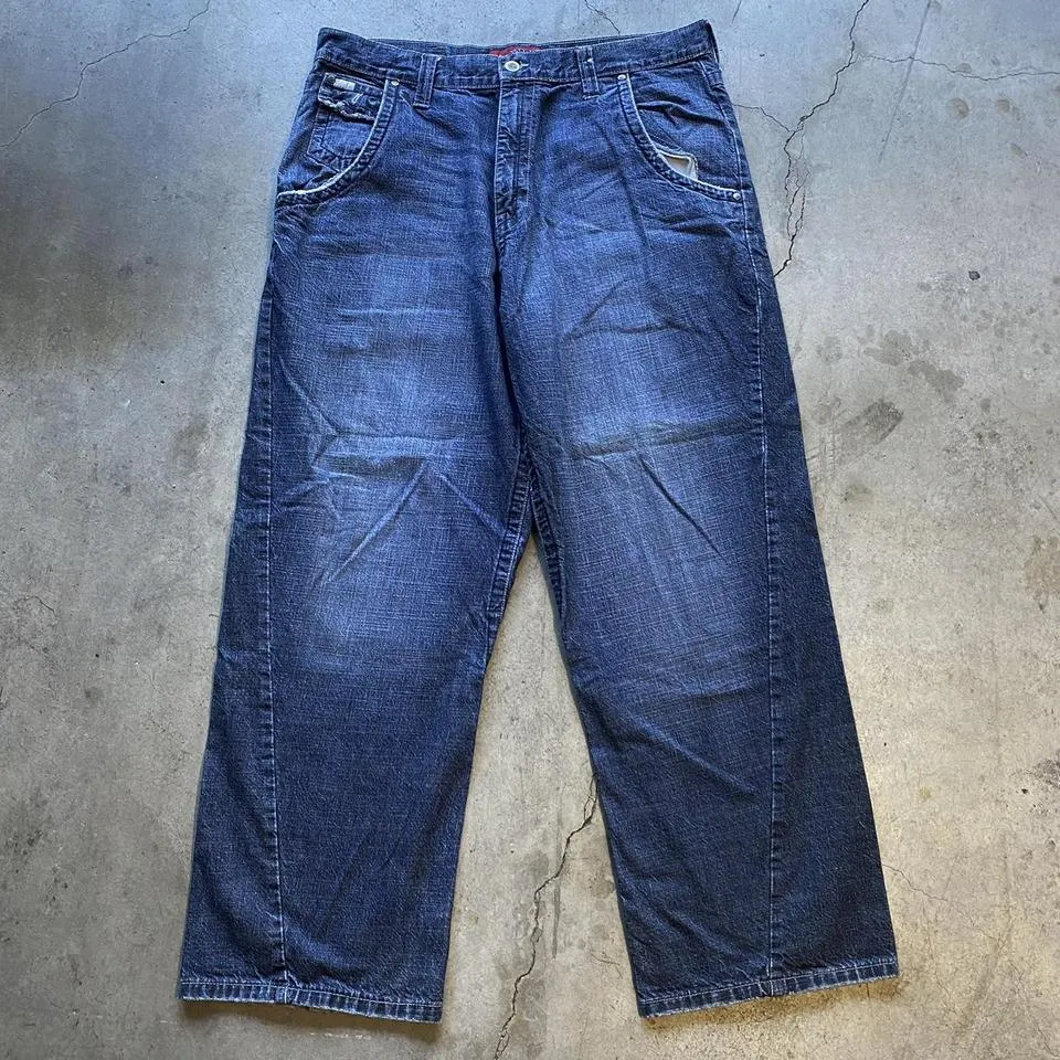 JNCO Men's Blue and Navy Jeans