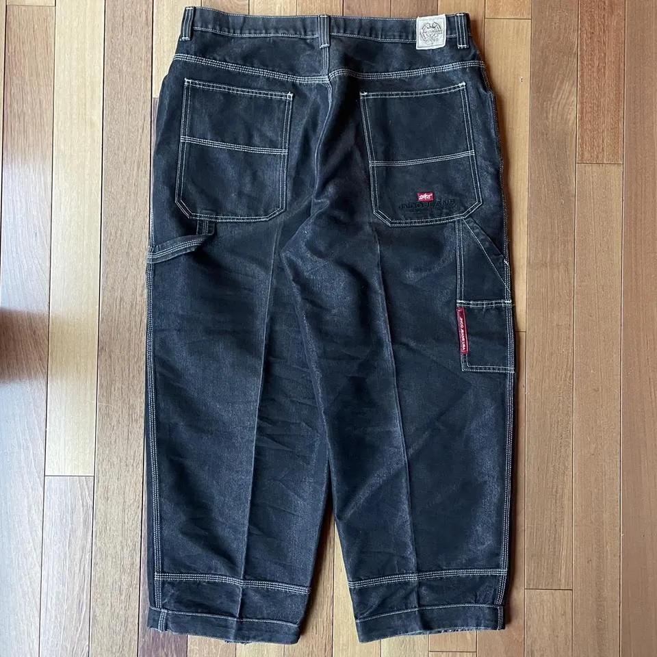 JNCO Men's Black and Red Jeans
