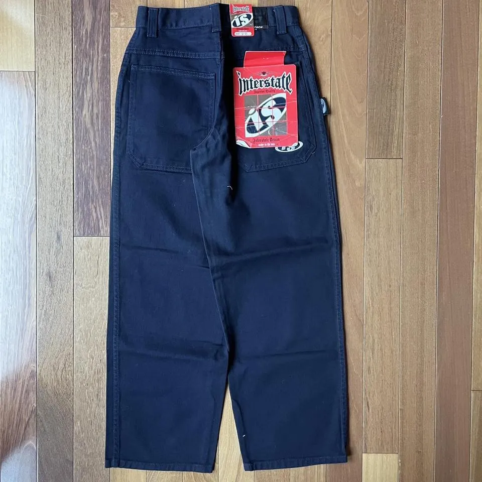 JNCO Men's Navy and White Jeans