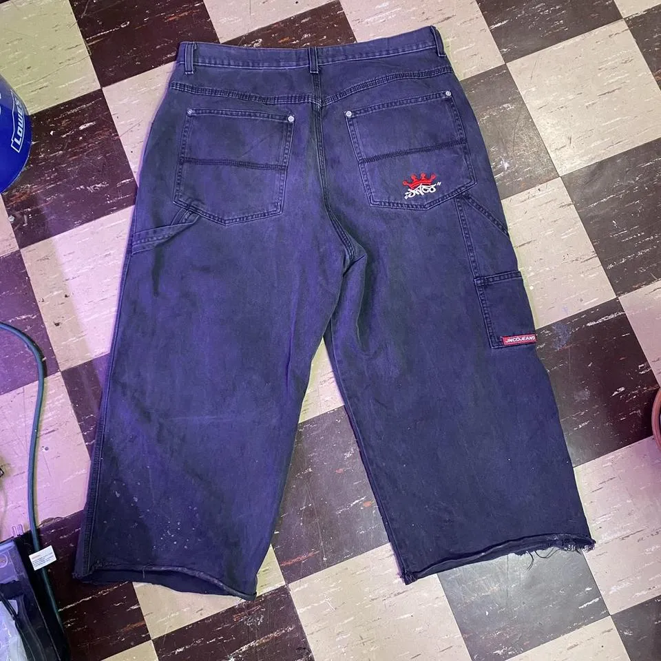 JNCO Men's Black and Red Jeans
