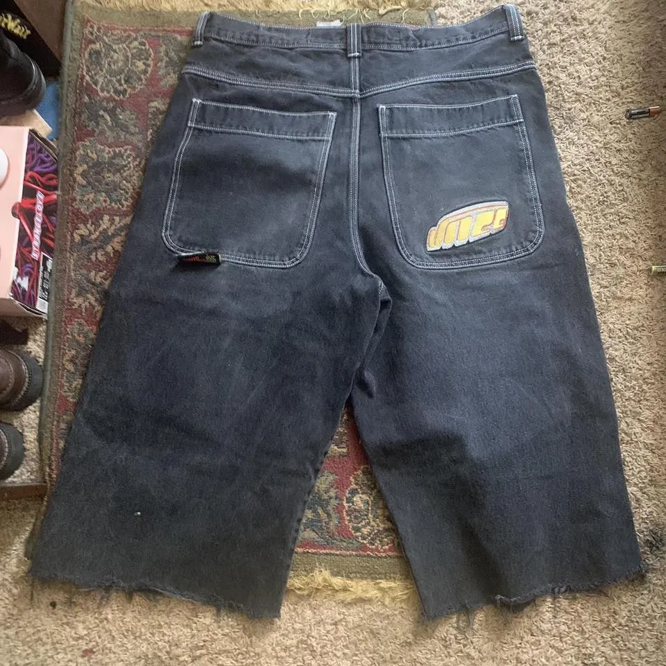 JNCO Men's Black and White Jeans