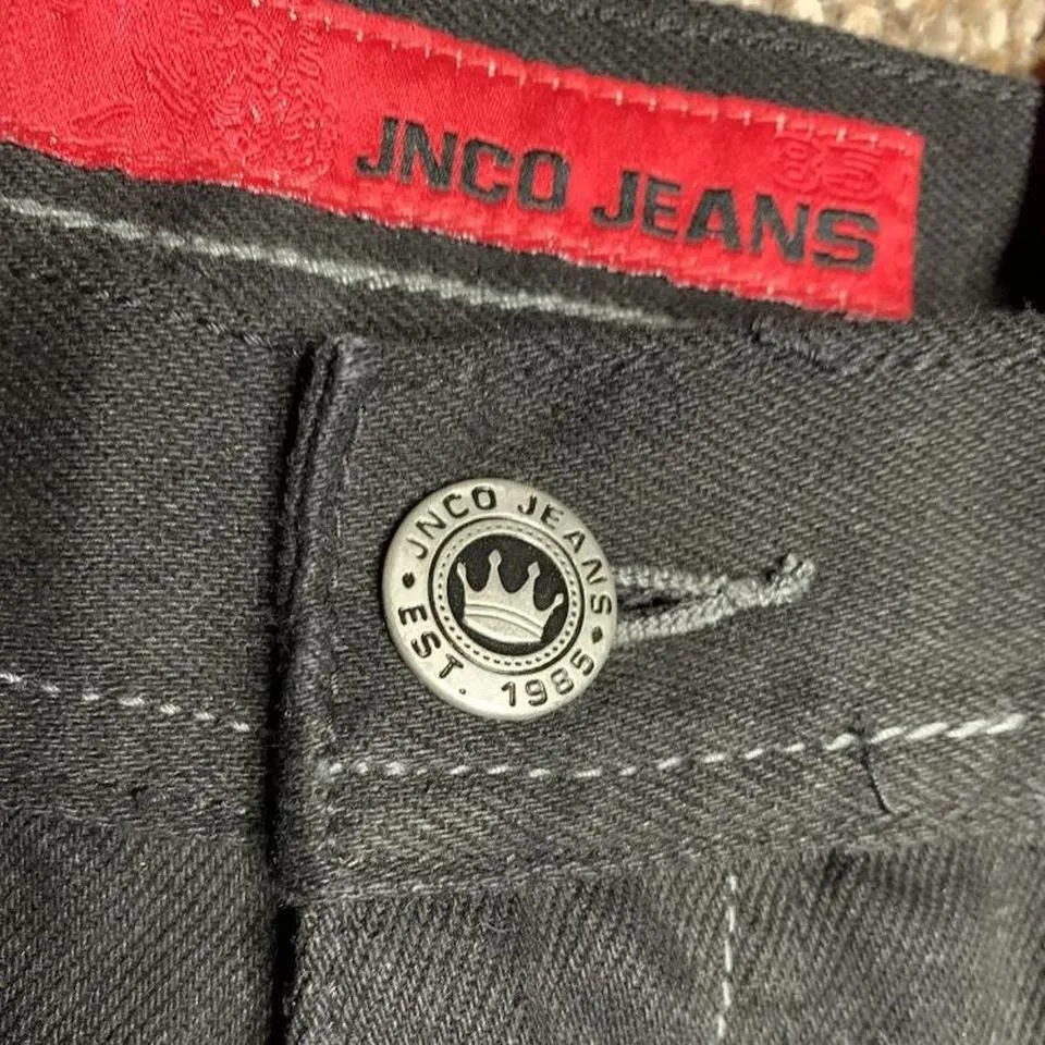 JNCO Men's Black and Gold Jeans