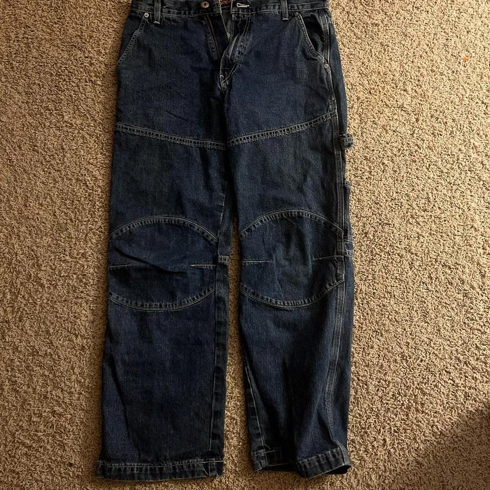 JNCO Men's Blue and Red Jeans