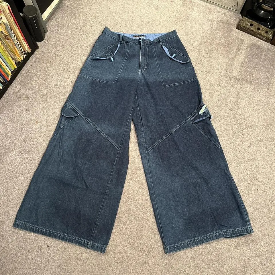 JNCO Men's Navy and Blue Jeans