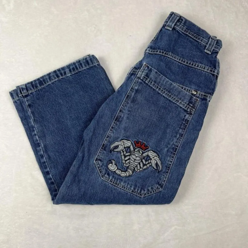JNCO Men's Blue and Silver Jeans