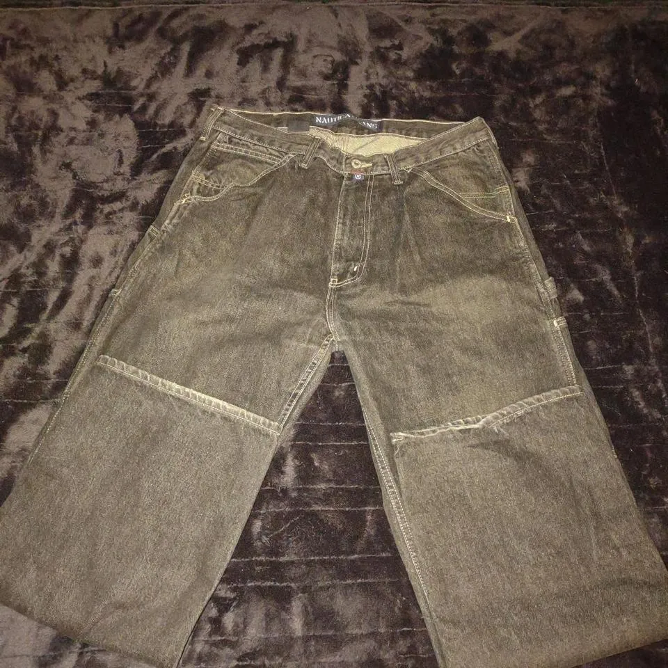 JNCO Men's Black and Grey Jeans