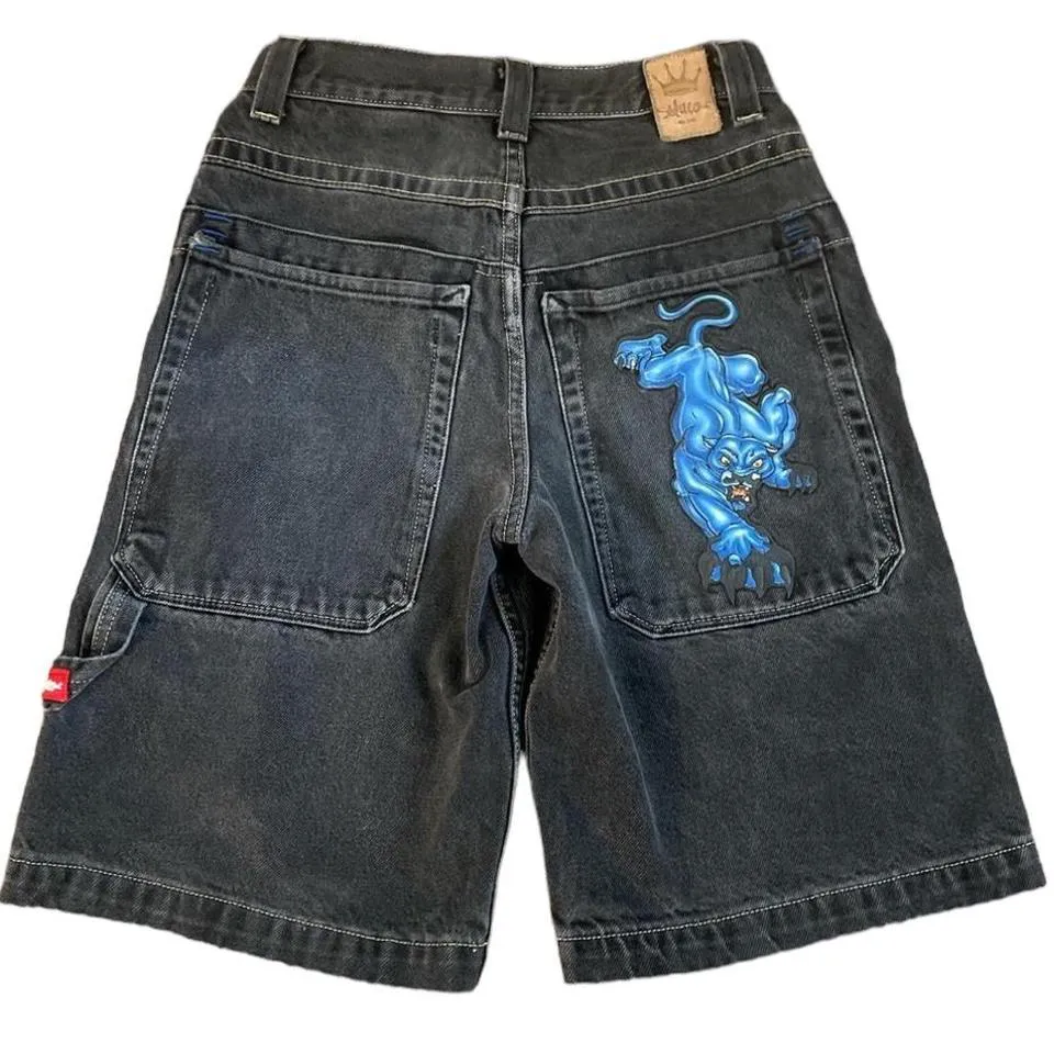 JNCO Men's Black and Blue Jeans