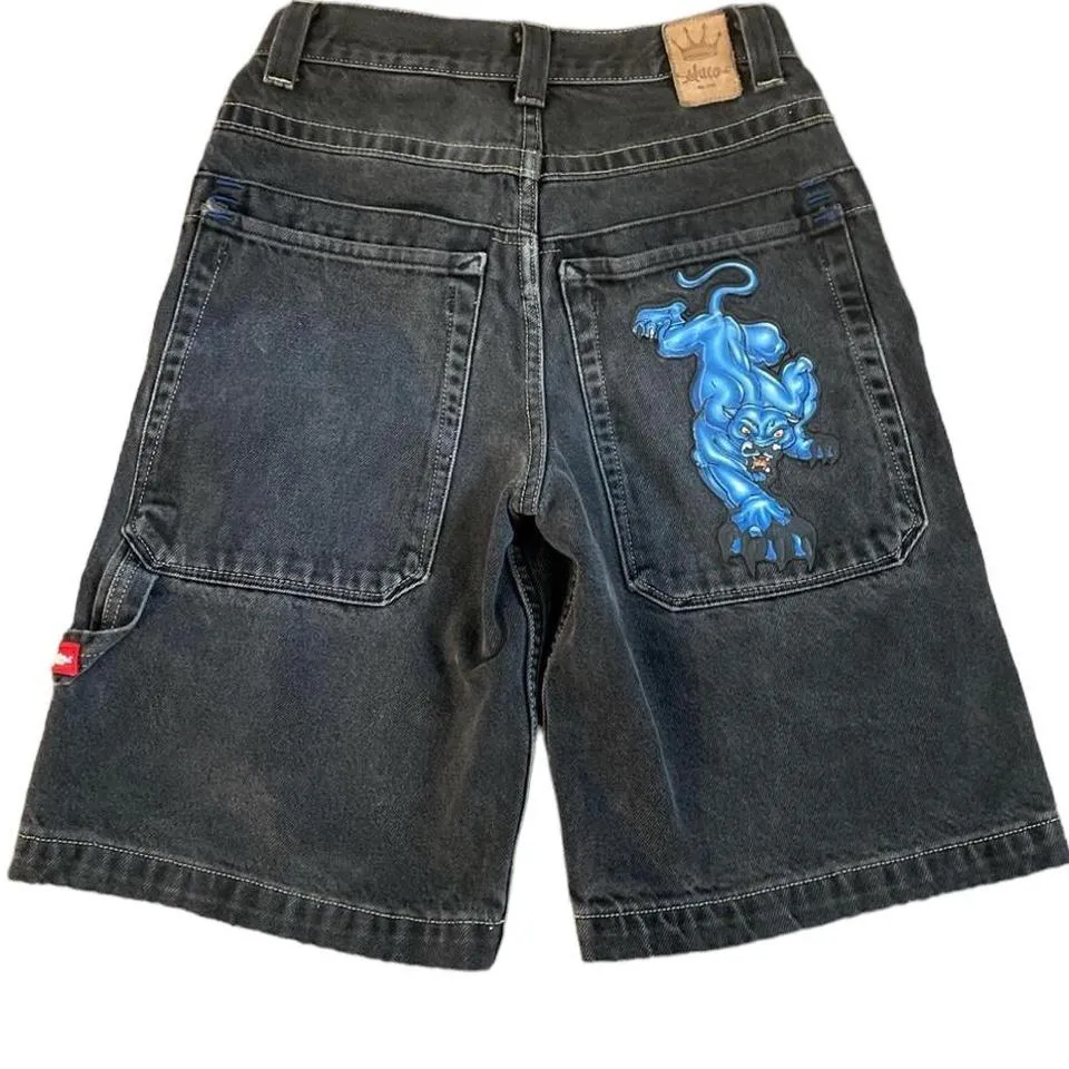 JNCO Men's Black and Blue Jeans
