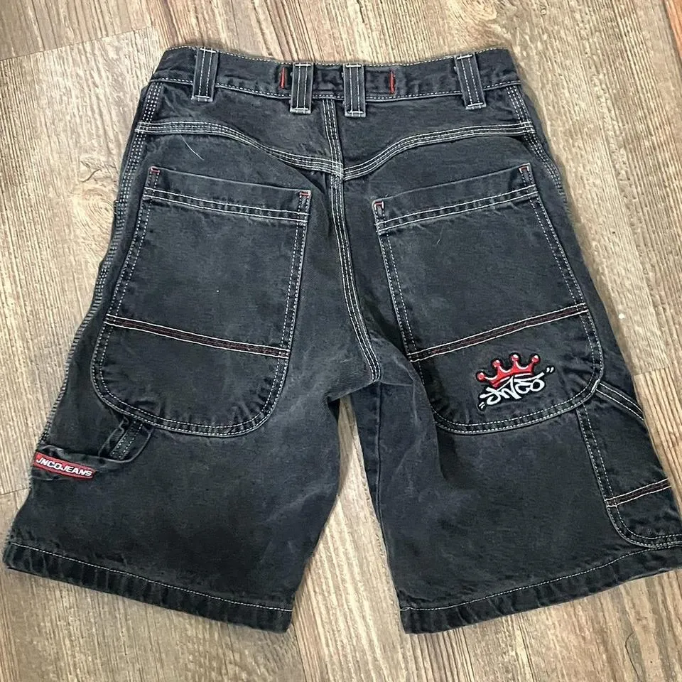 JNCO Men's Black and Red Jeans