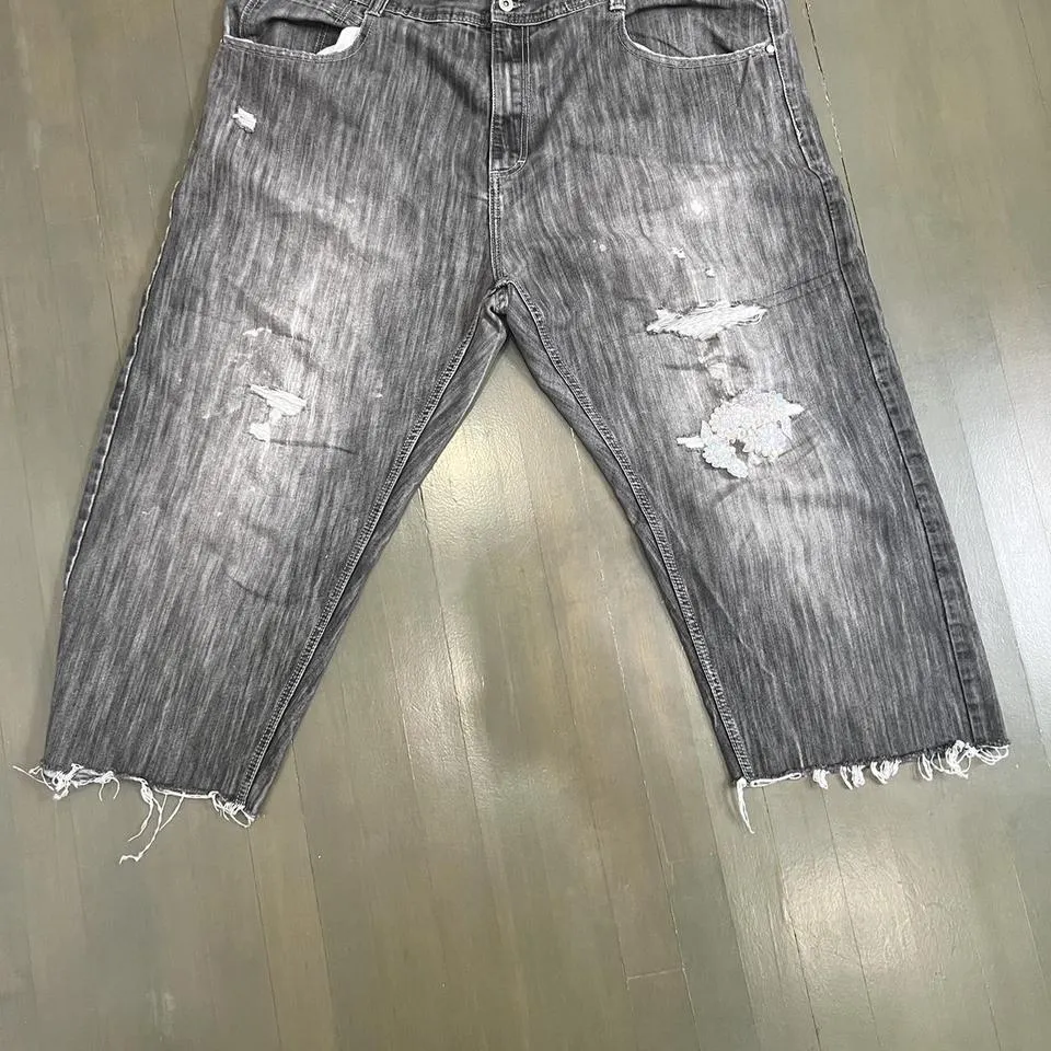 JNCO Men's Grey and Black Jeans