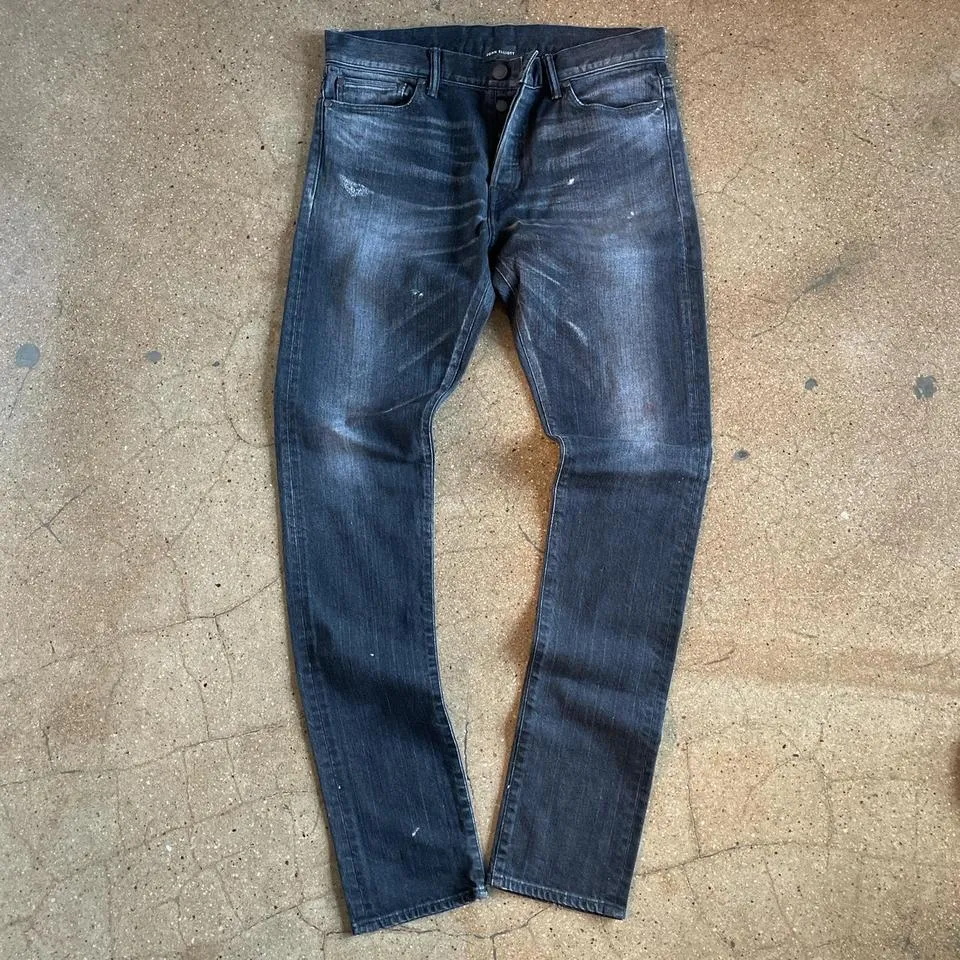 John Elliott Men's Black and Navy Jeans