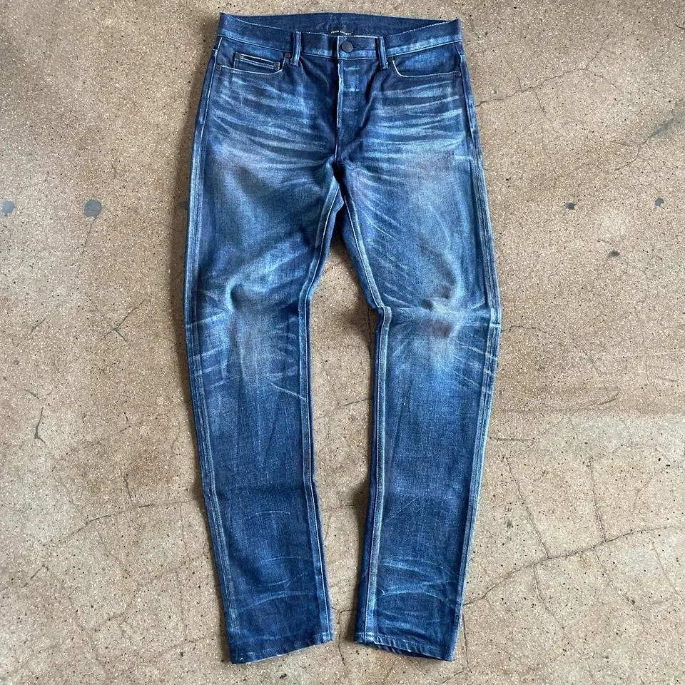John Elliott Men's Blue and Navy Jeans
